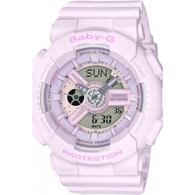 Ladies Casio Baby-G Alarm Chronograph Watch BA-110-4A2ER