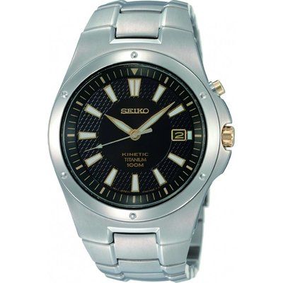 Mens Seiko Titanium Kinetic Watch SKA399P1