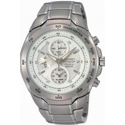Men's Seiko Titanium Alarm Chronograph Watch SNAB87P1
