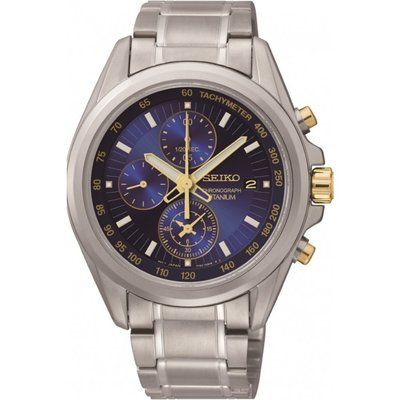 Men's Seiko Titanium Chronograph Watch SNDE59P1