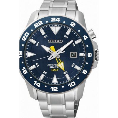 Men's Seiko Sportura GMT Kinetic Watch SUN017P1