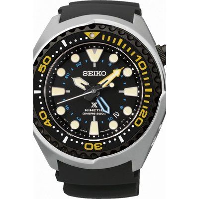 Mens Seiko Prospex GMT Diver Kinetic Watch SUN021P1