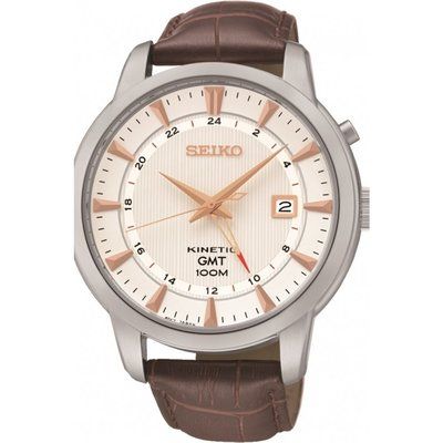 Mens Seiko GMT Kinetic Watch SUN035P1