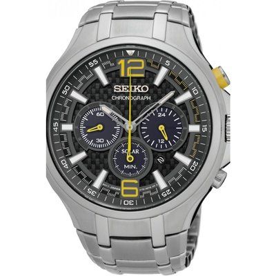 Men's Seiko Solar Sports Chronograph Solar Powered Watch SSC449P9
