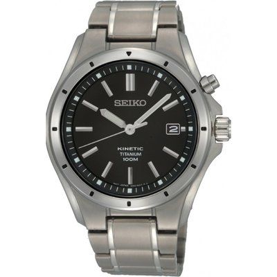 Mens Seiko Titanium Kinetic Watch SKA763P1