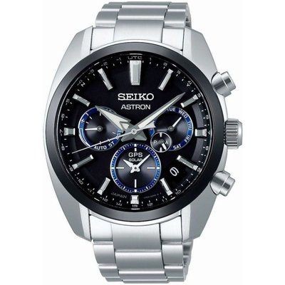 Mens Seiko Chronograph Solar Powered Watch SSH053J1