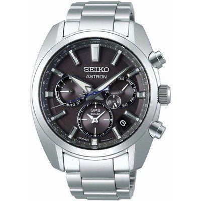 Mens Seiko Chronograph Solar Powered Watch SSH051J1