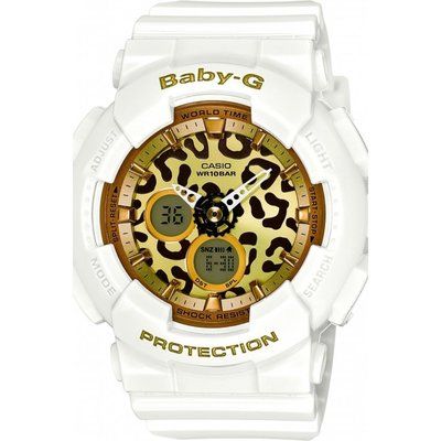 Ladies Casio Baby-G Leopard Alarm Chronograph Watch BA-120LP-7A2ER
