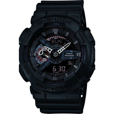 Men's Casio G-Shock Military Black Alarm Chronograph Watch GA-110MB-1AER