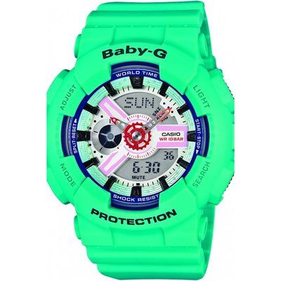 Ladies Casio Baby-G Alarm Chronograph Watch BA-110SN-3AER