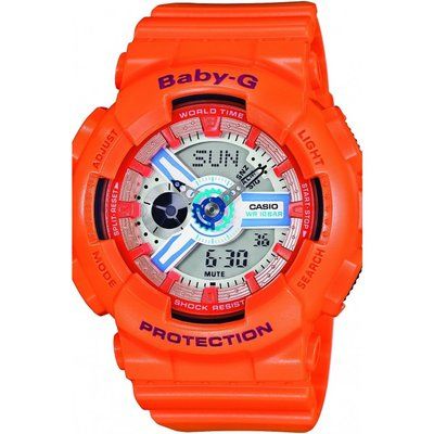 Ladies Casio Baby-G Alarm Chronograph Watch BA-110SN-4AER