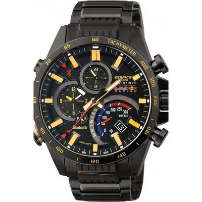 Men's Casio Edifice Infiniti Red Bull Racing Bluetooth Alarm Chronograph Solar Powered Watch EQB-500RBK-1AER
