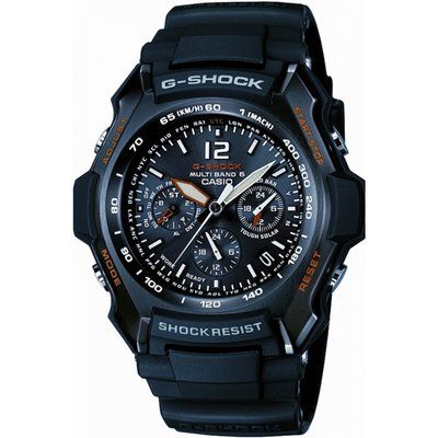 Mens Casio G-Shock Aviation Alarm Chronograph Radio Controlled Solar Powered Watch GW-2000B-1AER