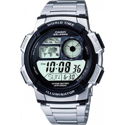 Mens Casio World Timer Alarm Chronograph Watch AE-1000WD-1AVEF