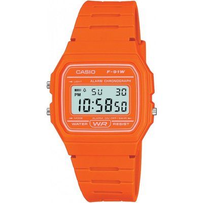Unisex Casio Classic Alarm Chronograph Watch F-91WC-4A2EF