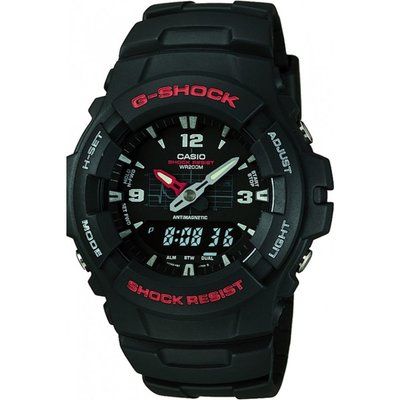 Mens Casio G-Shock Antimagnetic Alarm Chronograph Watch G-100-1BVMUR