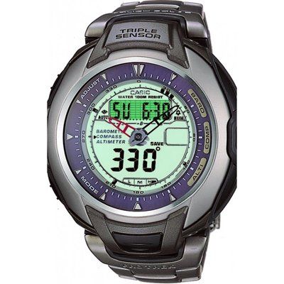 Mens Casio Pro Trek Titanium Alarm Chronograph Watch PRG-60T-7AVER