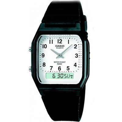 Unisex Casio Retro Alarm Chronograph Watch AW-48H-7BVEF