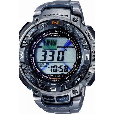 Mens Casio Pro Trek Titanium Alarm Chronograph Watch PRG-240T-7ER