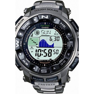 Mens Casio Pro Trek Titanium Alarm Chronograph Radio Controlled Watch PRW-2500T-7ER