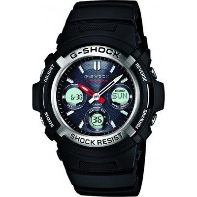 Mens Casio G-Shock Waveceptor Alarm Chronograph Radio Controlled Solar Powered Watch AWG-M100-1AER