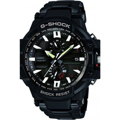 Men's Casio Premium G-Shock Gravity Defier Alarm Chronograph Radio Controlled Watch GW-A1000D-1AER
