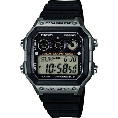 Mens Casio World Time Alarm Chronograph Watch AE-1300WH-8AVEF