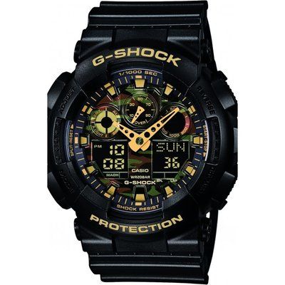 Men's Casio G-Shock Alarm Chronograph Watch GA-100CF-1A9ER