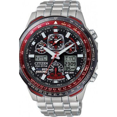 Mens Citizen Skyhawk A-T Red Arrows Titanium Alarm Chronograph Radio Controlled Watch JY0110-55E