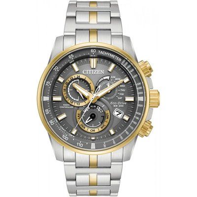 Mens Citizen Chrono Perpetual A-T Alarm Chronograph Watch AT4124-51H