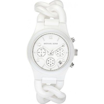 Ladies Michael Kors Runway Ceramic Chronograph Watch MK5387