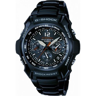 Men's Casio G-Shock Aviation Alarm Chronograph Radio Controlled Solar Powered Watch GW-2000BD-1AER