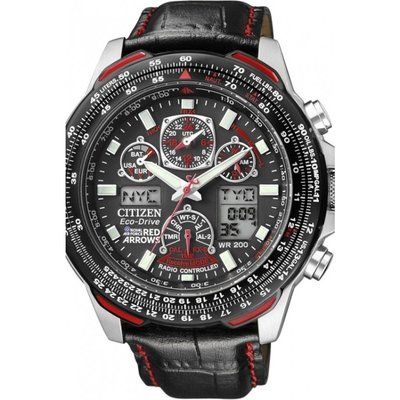 Mens Citizen Skyhawk A-T Red Arrows Alarm Chronograph Radio Controlled Eco-Drive Watch JY0100-08E