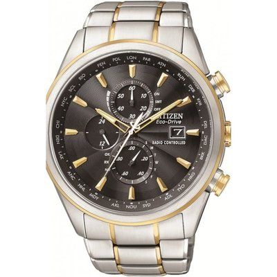 Mens Citizen World Chronograph A-T Chronograph Radio Controlled Eco-Drive Watch AT8014-57E