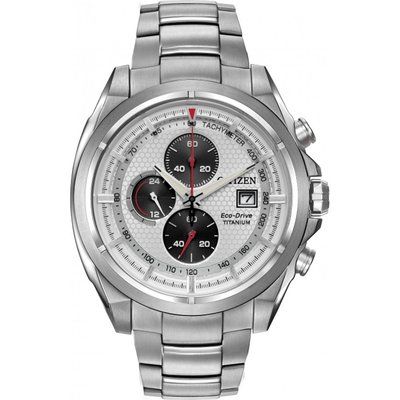 Men's Citizen Sports Titanium Chronograph Eco-Drive Watch CA0550-87A