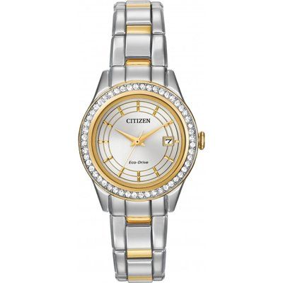 Ladies Citizen Silhouette Crystal Eco-Drive Watch FE1124-58A