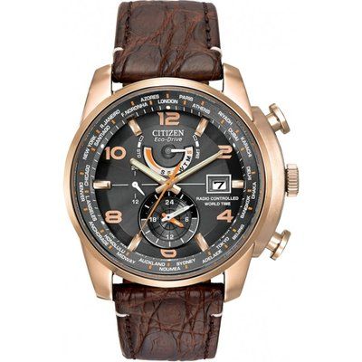 Mens Citizen World Time A-T Limited Edition Radio Controlled Eco-Drive Watch AT9013-11E