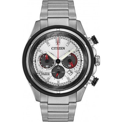 Men's Citizen Super Titanium Titanium Chronograph Eco-Drive Watch CA4240-58A