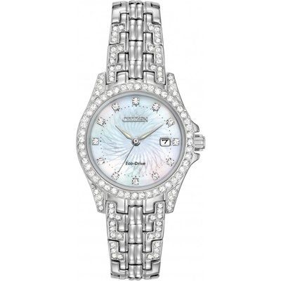 Ladies Citizen Silhouette Crystal Eco-Drive Watch EW1220-80D