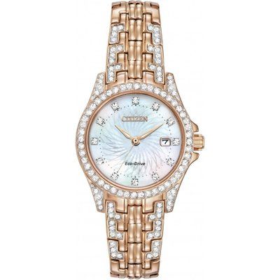 Ladies Citizen Silhouette Crystal Eco-Drive Watch EW1228-53D