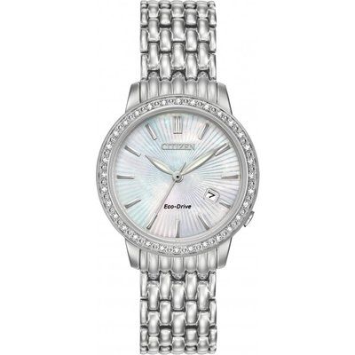 Ladies Citizen Silhouette Diamond Eco-Drive Watch EW2280-58D