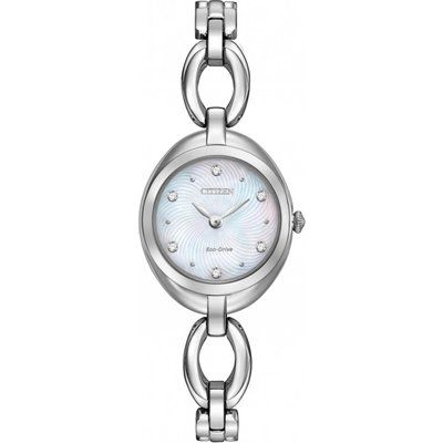Ladies Citizen Silhouette Crystal Eco-Drive Watch EX1430-56D