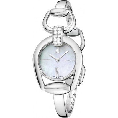 Ladies Gucci Horsebit Diamond Watch YA139504
