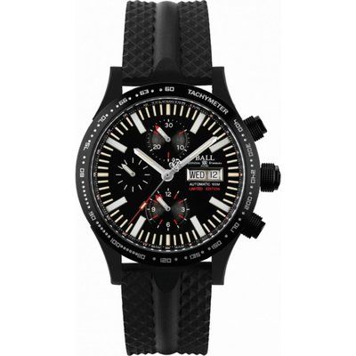 Mens Ball Fireman Storm Chaser DLC Glow Limited Edition Automatic Chronograph Watch CM2192C-P2-BK