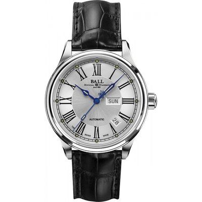 Mens Ball Trainmaster Roman Automatic Watch NM1058D-L4J-WH