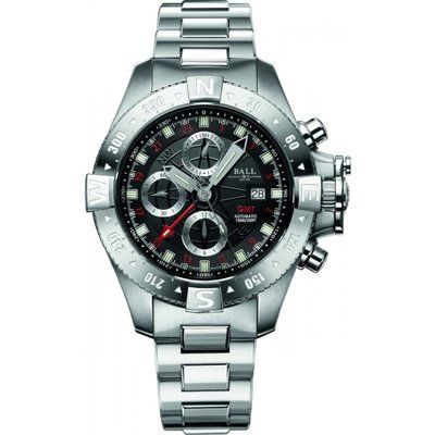 Men's Ball Engineer Hydrocarbon Spacemaster Orbital GMT Limited Edition Titanium Automatic Chronograph Watch DC2036C-S-BK