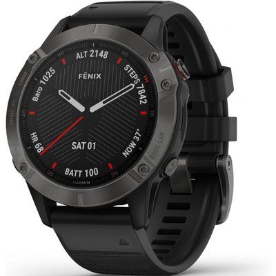 Mens Garmin fenix 6 Sapphire Bluetooth Smartwatch 010-02158-11