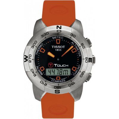 Men's Tissot T-TOUCH Matt Stainless Steel Alarm Chronograph Watch T33159859