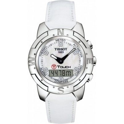 Men's Tissot T-TOUCH Polished Titanium Alarm Chronograph Watch T33765881