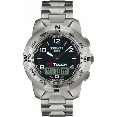 Men's Tissot T-TOUCH Titanium Alarm Chronograph Watch T33778851